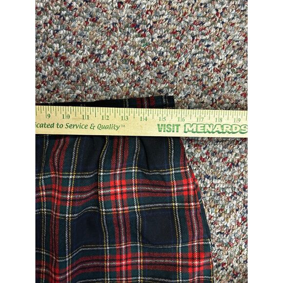 Vintage 80s Pendleton Black Red Tartan Plaid Wool A-Line Midi Skirt Size 16 - Picture 11 of 13
